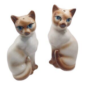 Siamese cat salt and pepper shakers vintage